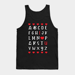 I love you alphabet Tank Top